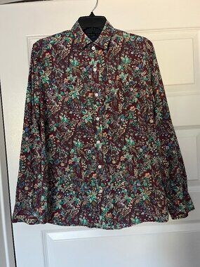 Floral Long Sleeve Button Down Shirt